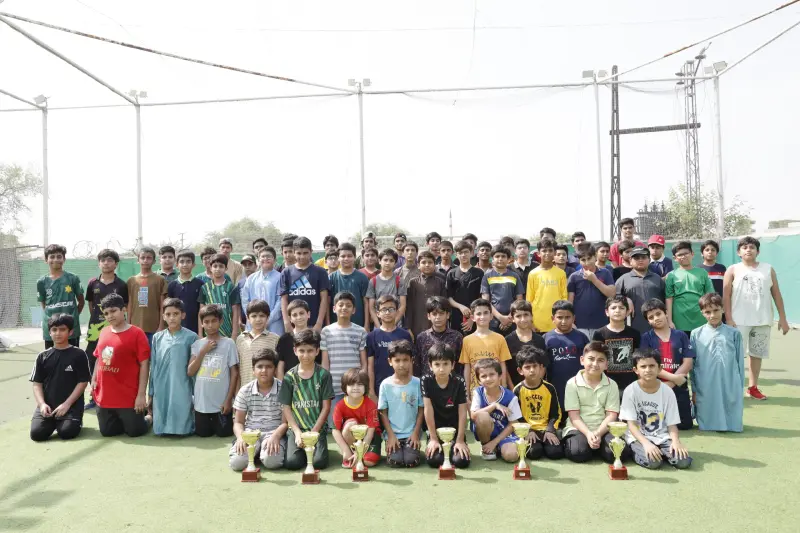Students playing sports together at the academy